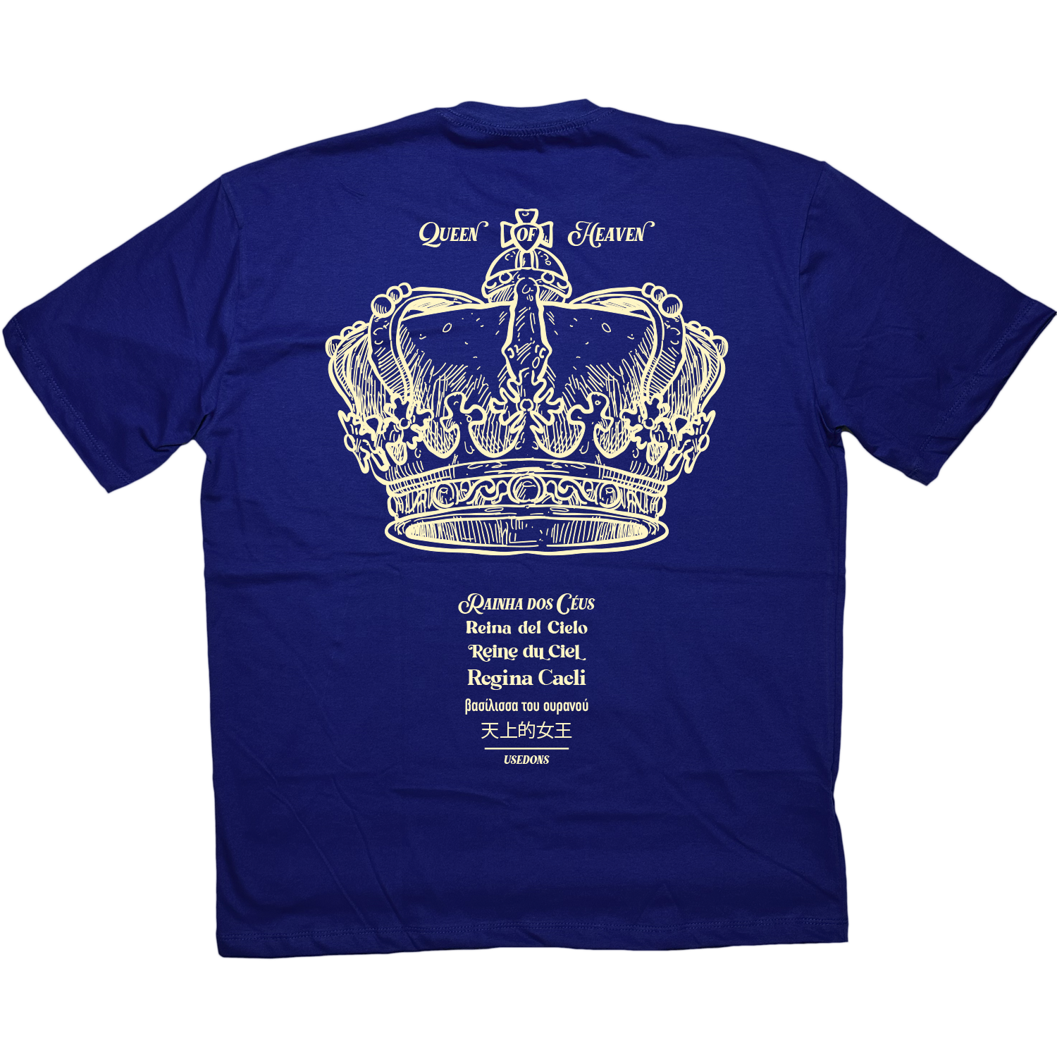Camiseta Oversized Rainha dos Céus - Azul ref 3199