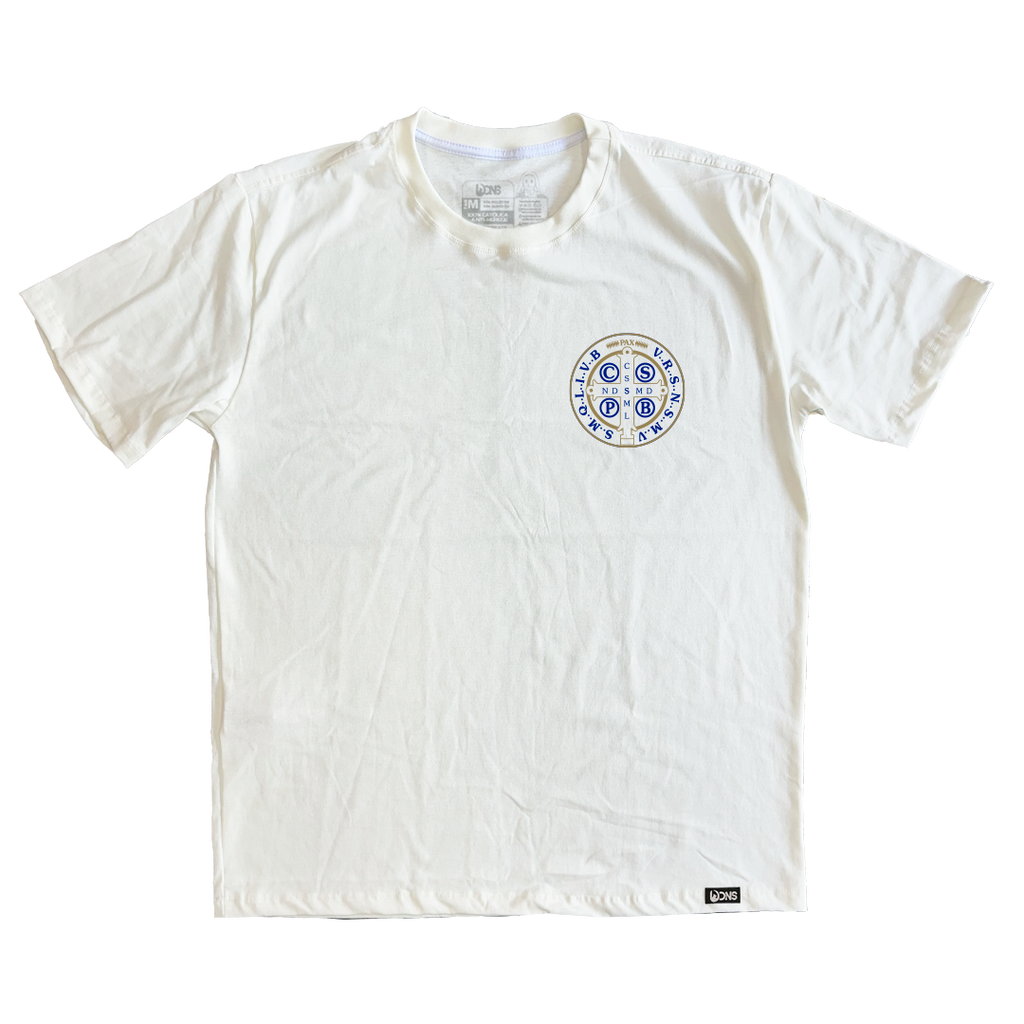 Camiseta Oversized Medalhão São Bento - Off White ref 3226