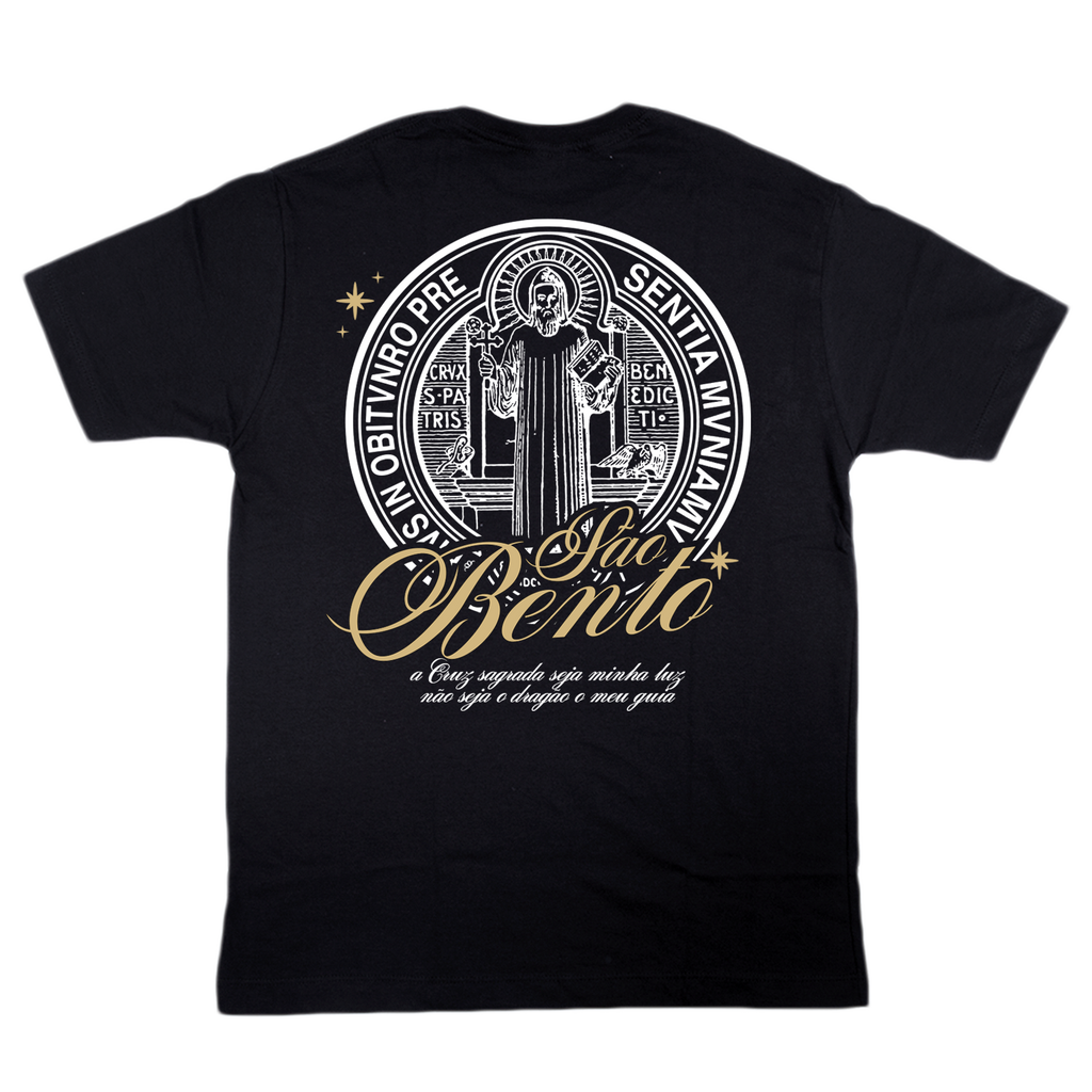 Camiseta Medalhão São Bento - Preto ref 3226