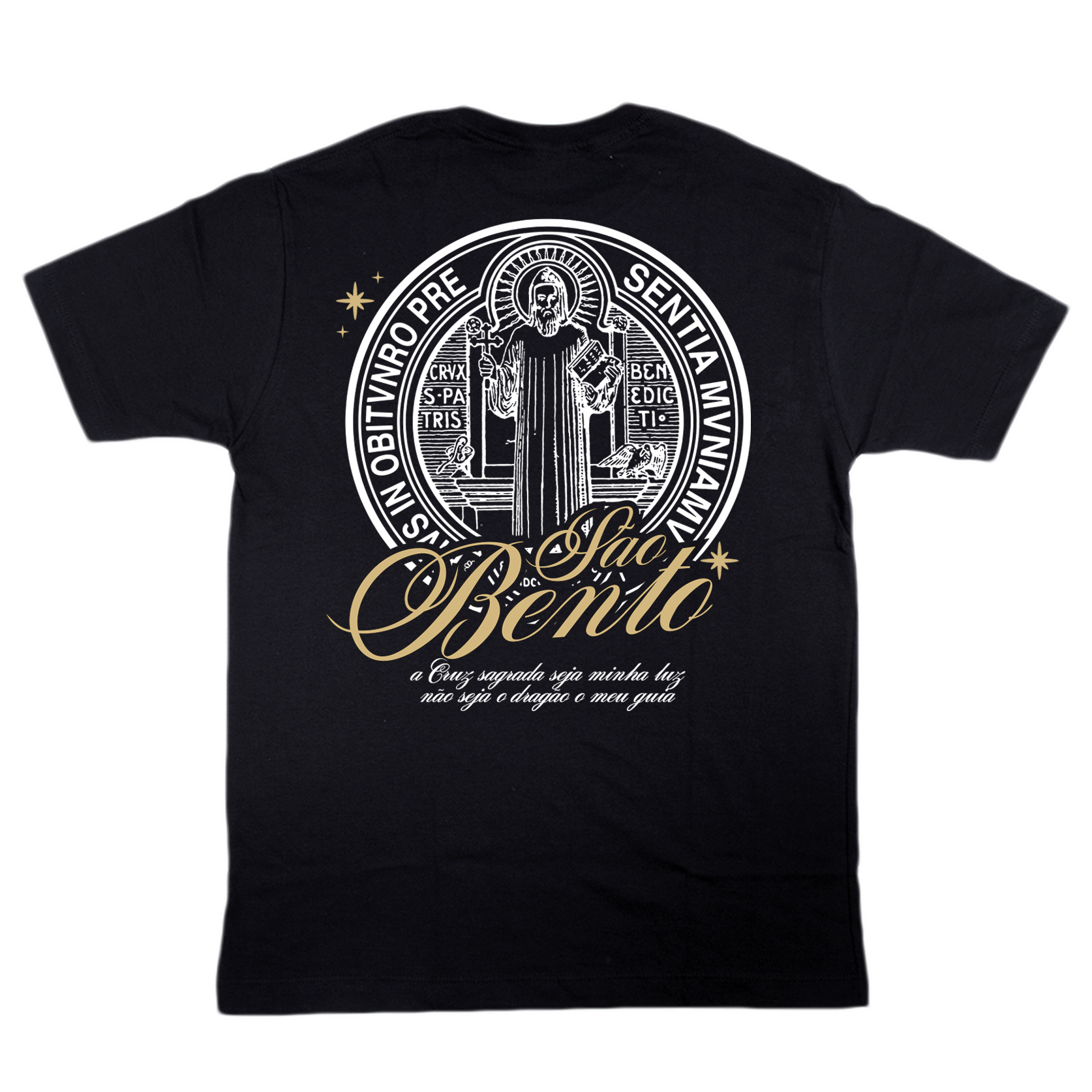 Camiseta Medalhão São Bento - Preto ref 3226