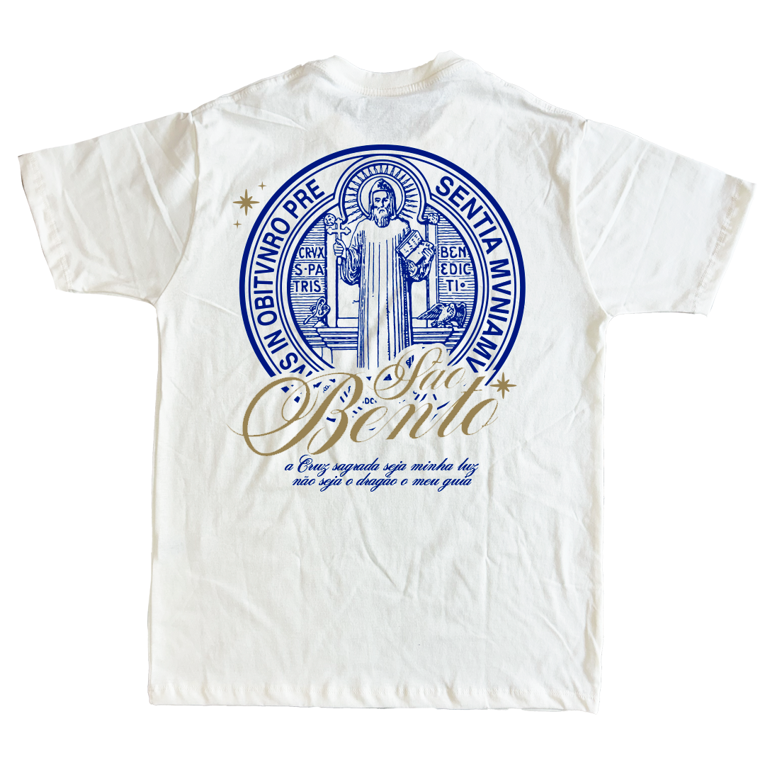 Camiseta Medalhão São Bento - Off White ref 3226