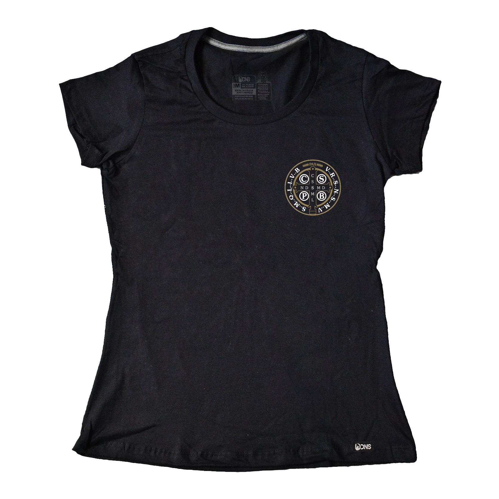 Baby Look Medalhão São Bento - Preto ref 3226