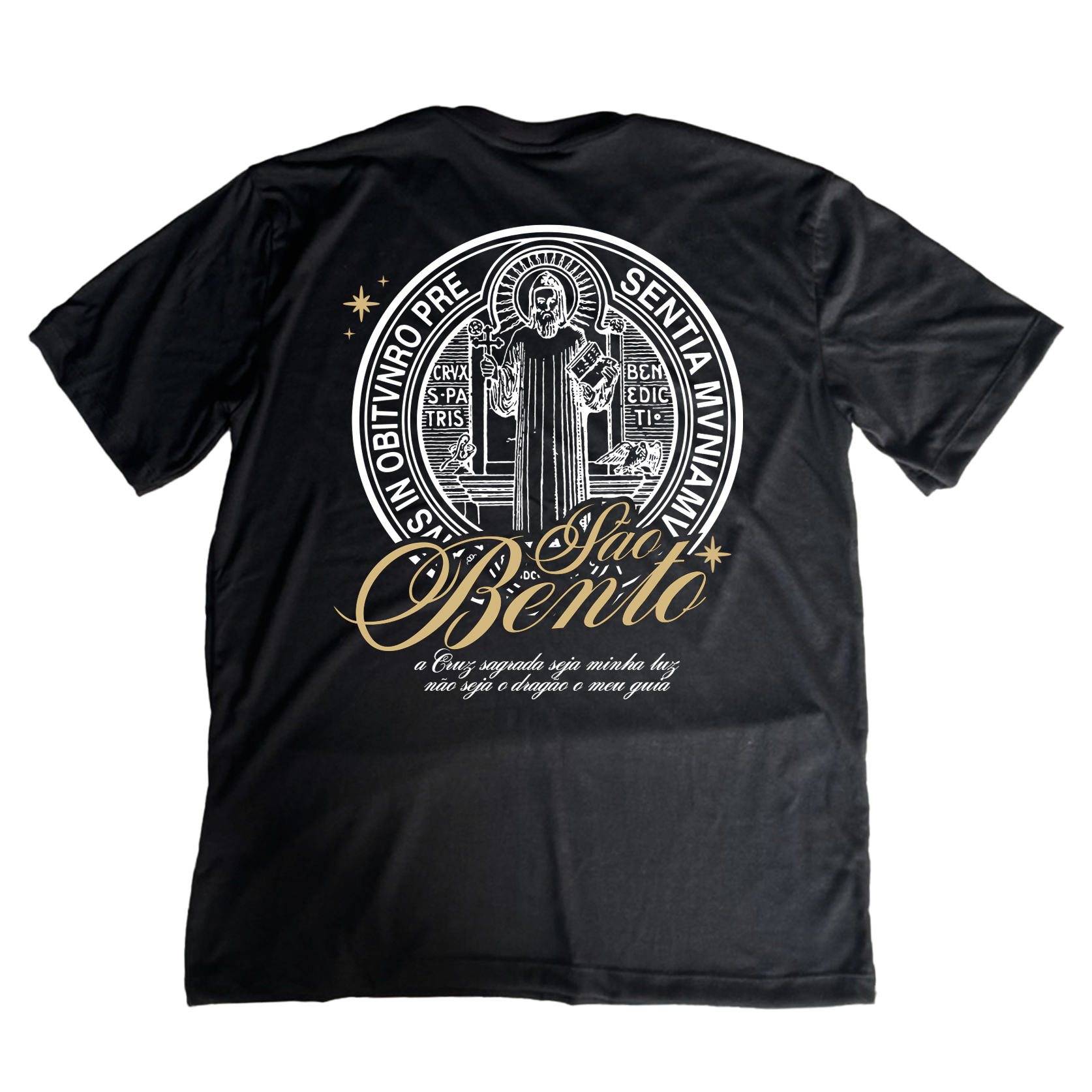 Camiseta Oversized Medalhão São Bento- Preto ref 3226