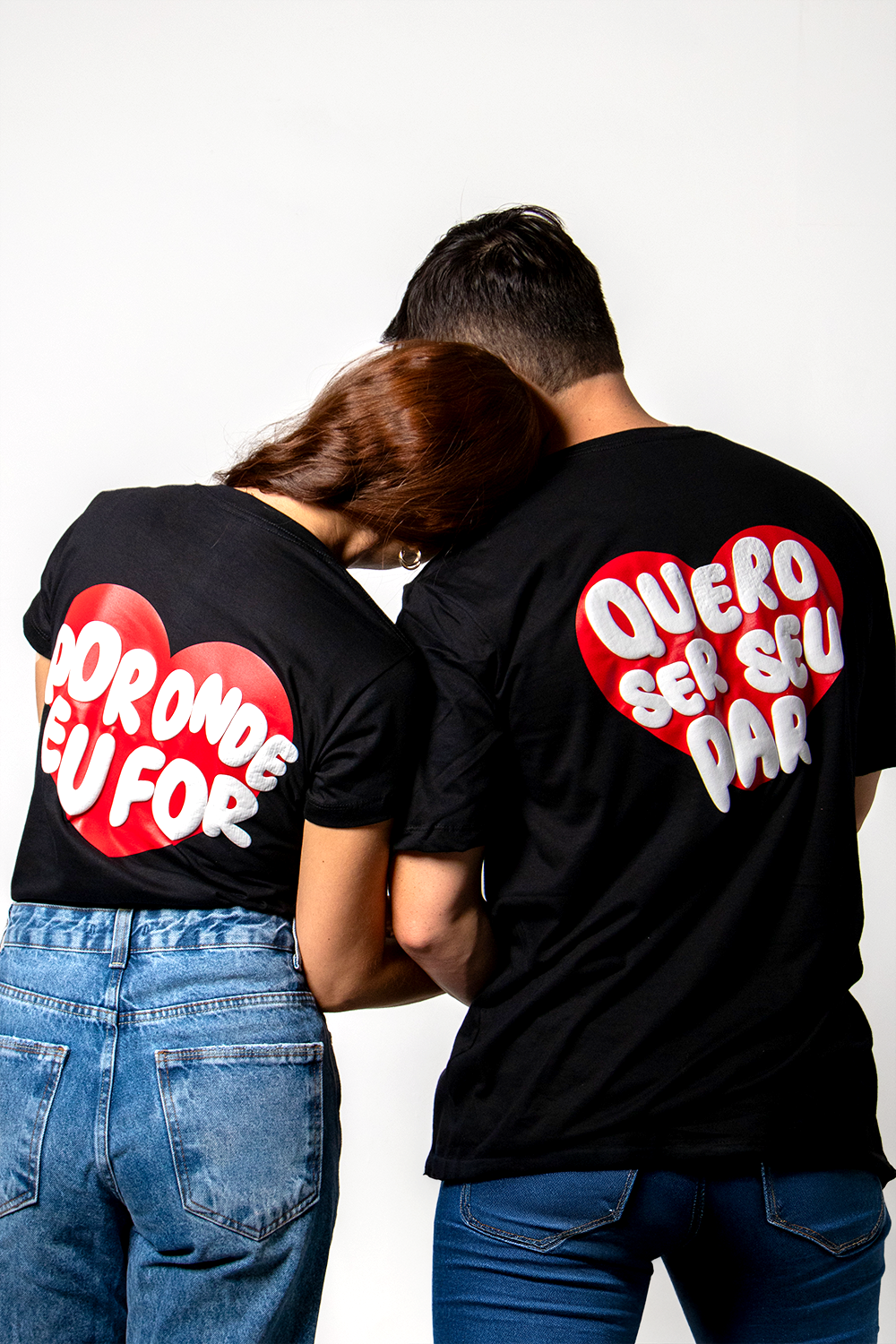 Camiseta Casal - Por onde eu for, quero ser seu par ref 3240