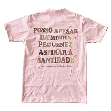 Camiseta Plus Size Santa Terezinha Minha Pequenez ref 261