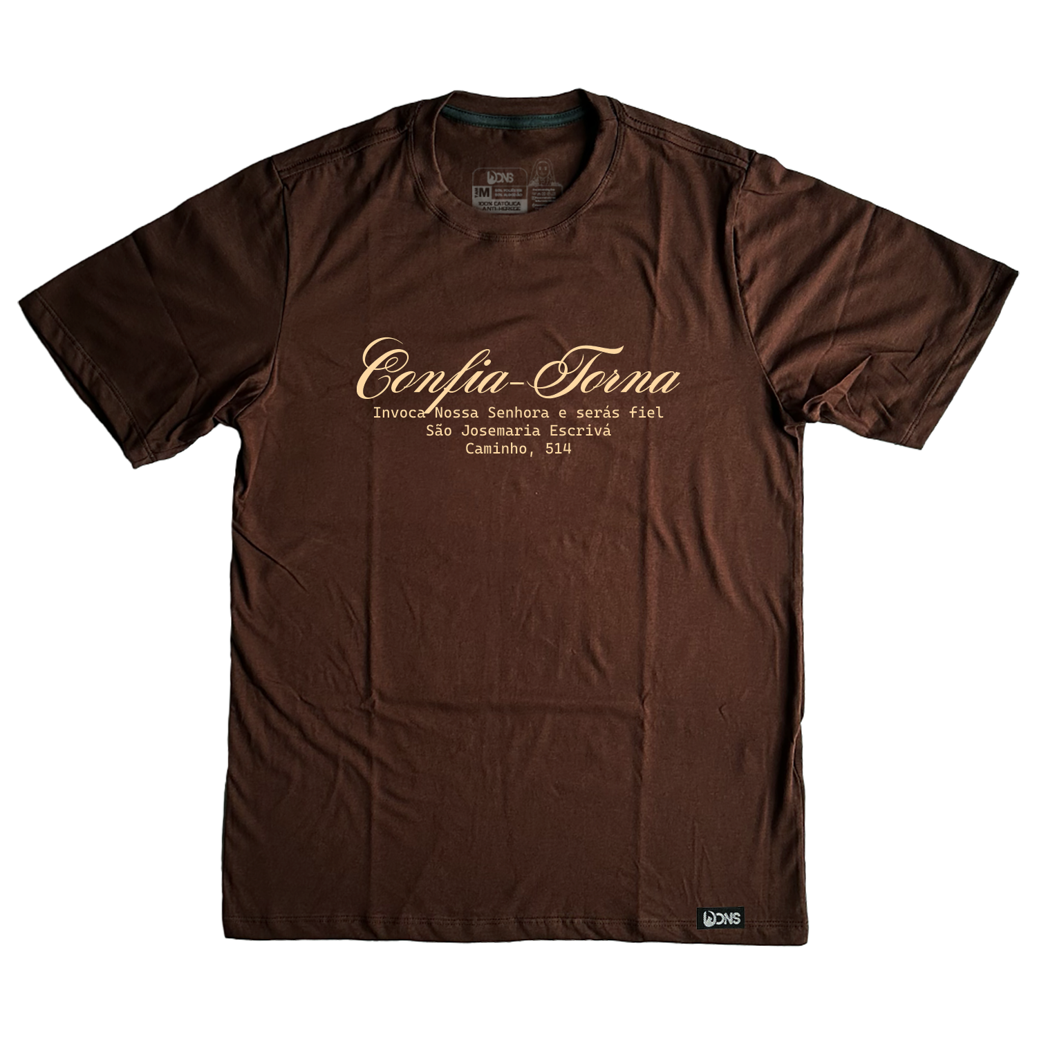 Camiseta Confia, Torna, Invoca - Marrom ref 3233