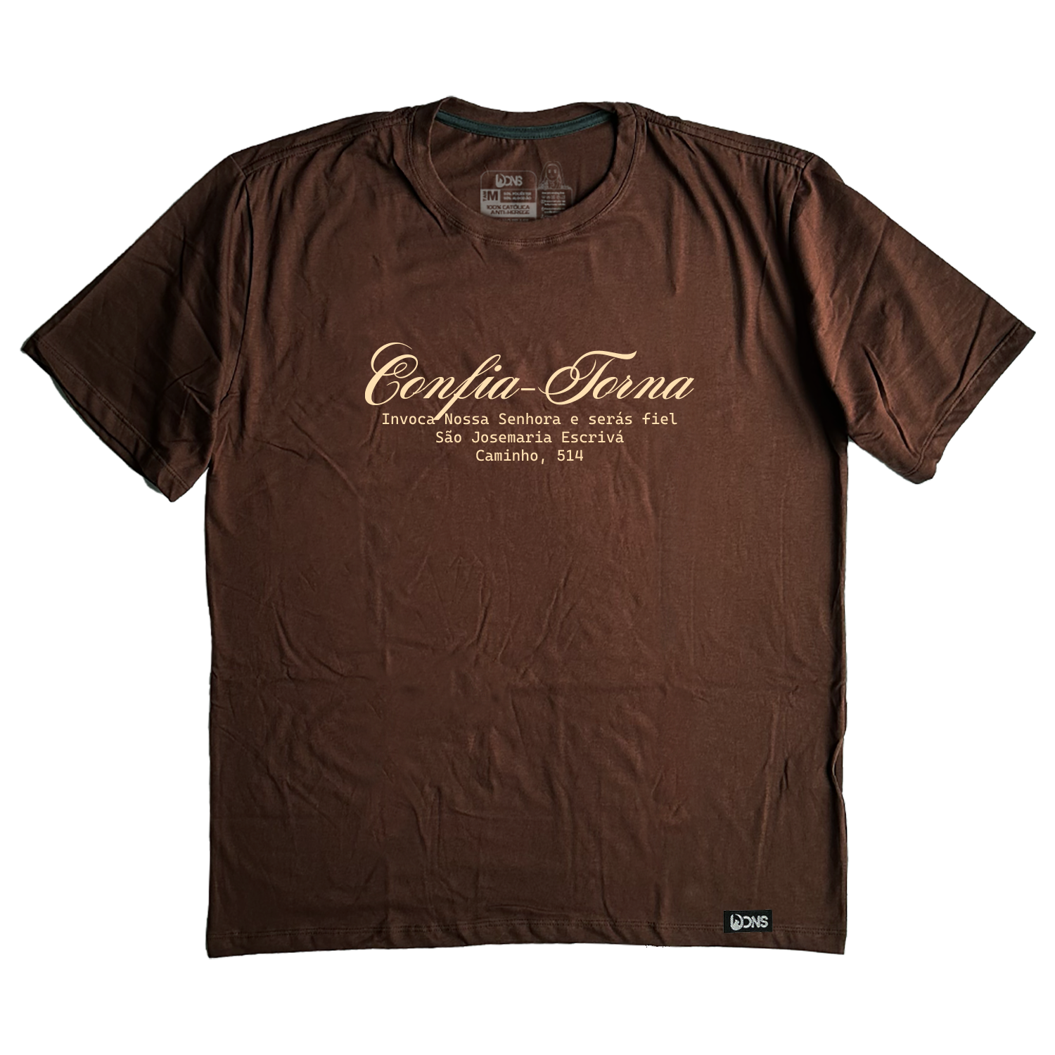 Camiseta Oversized Confia, Torna, Invoca - Marrom ref 3233