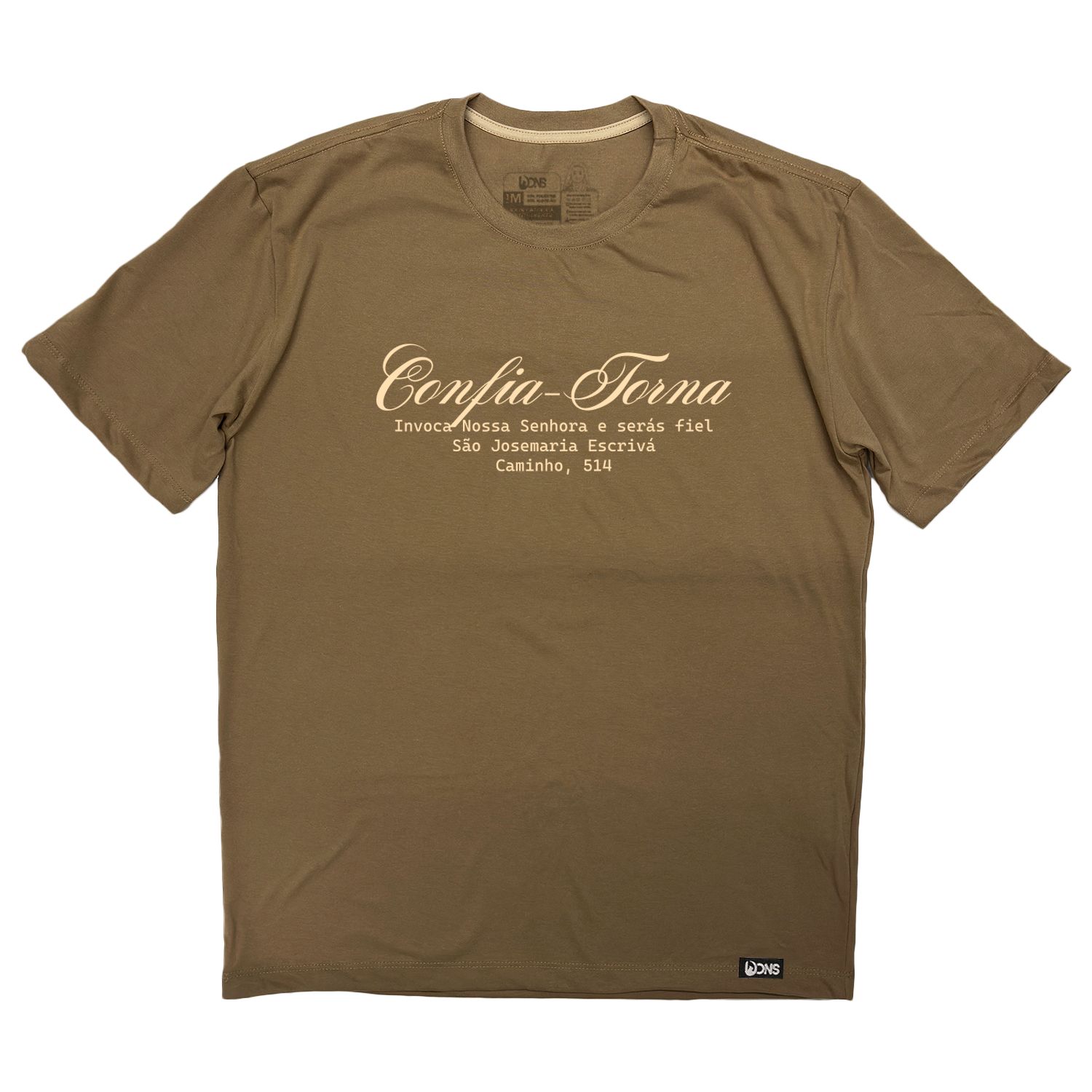 Camiseta Oversized Confia, Torna, Invoca - Mocha ref 3233