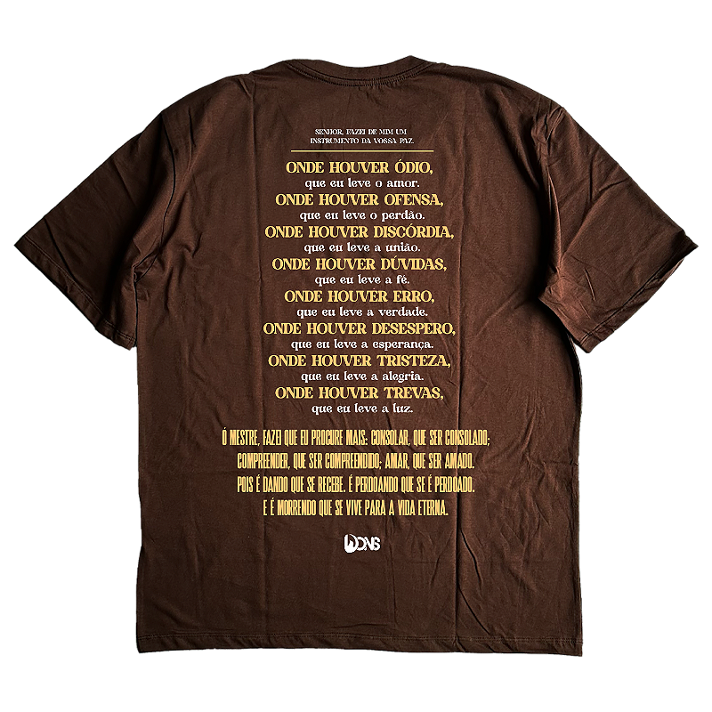 Camiseta Oversized UseDons São Francisco de Assis - Marrom ref 3178