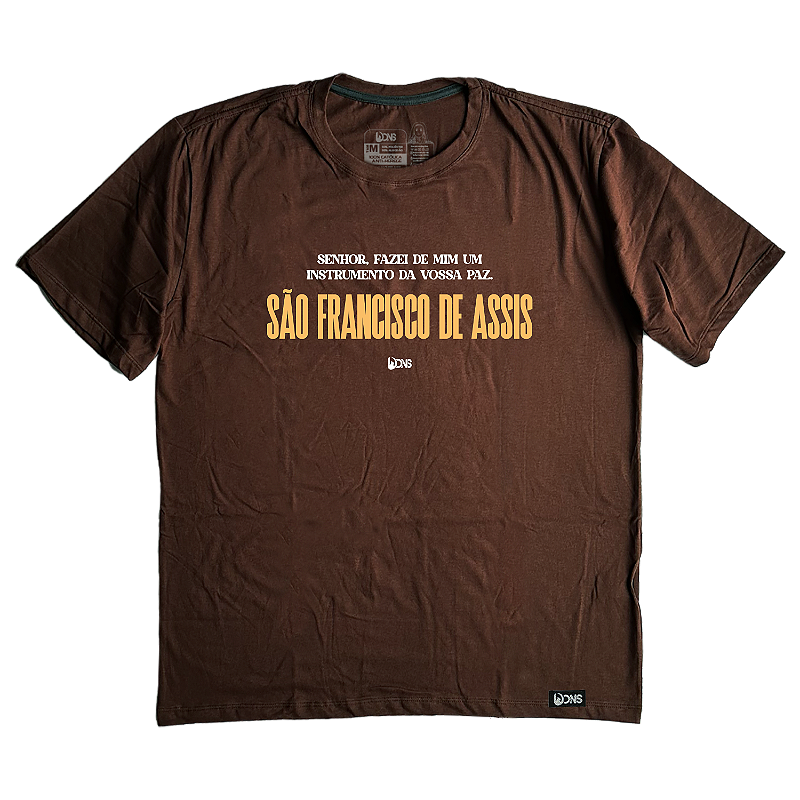Camiseta Oversized UseDons São Francisco de Assis - Marrom ref 3178