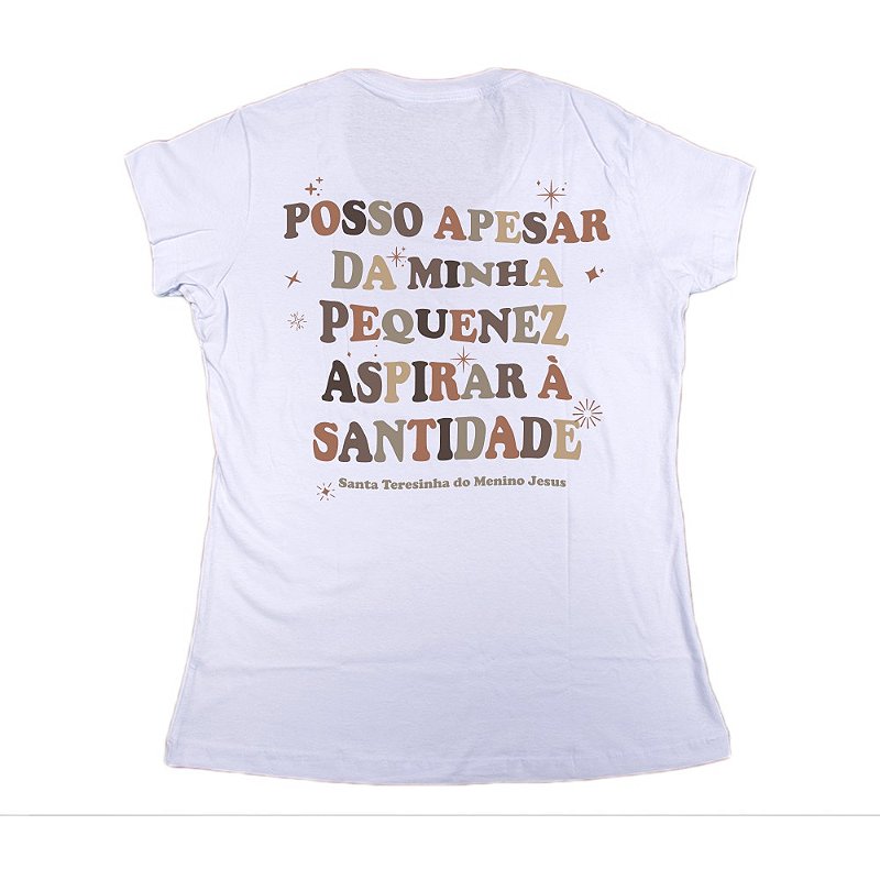 Baby Look Santa Terezinha Minha Pequenez ref 261