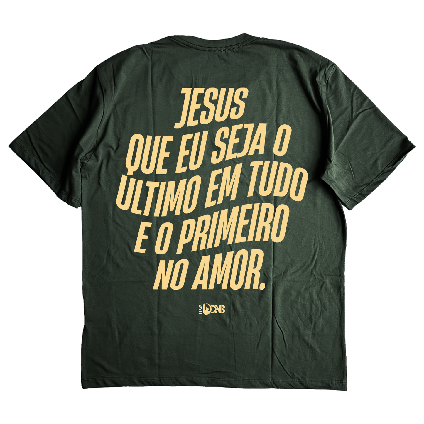 Camiseta Oversized Jesus que eu seja - Verde ref 3235