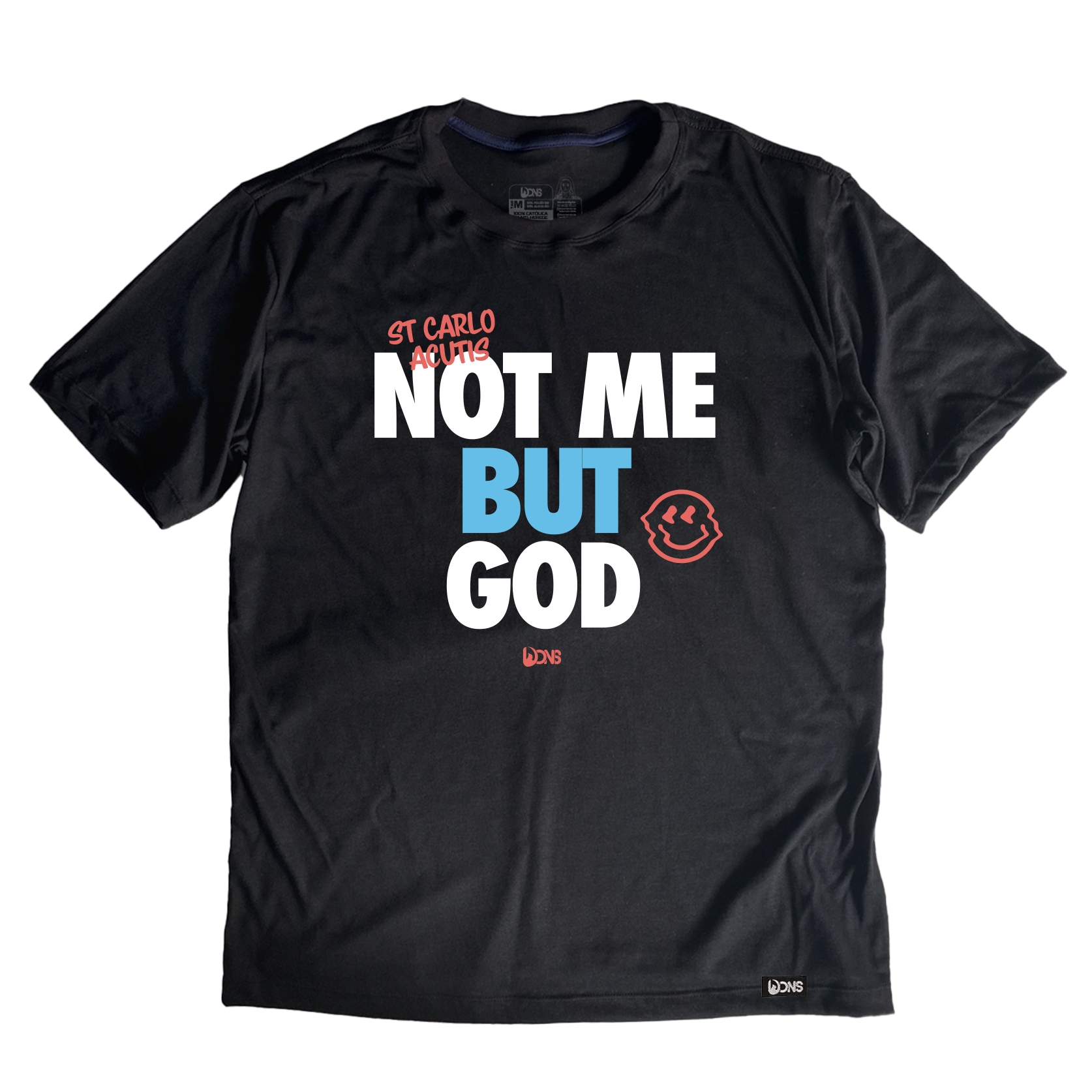 Camiseta Oversized Carlo Acutis Não eu, mas Deus - Preto ref 3252