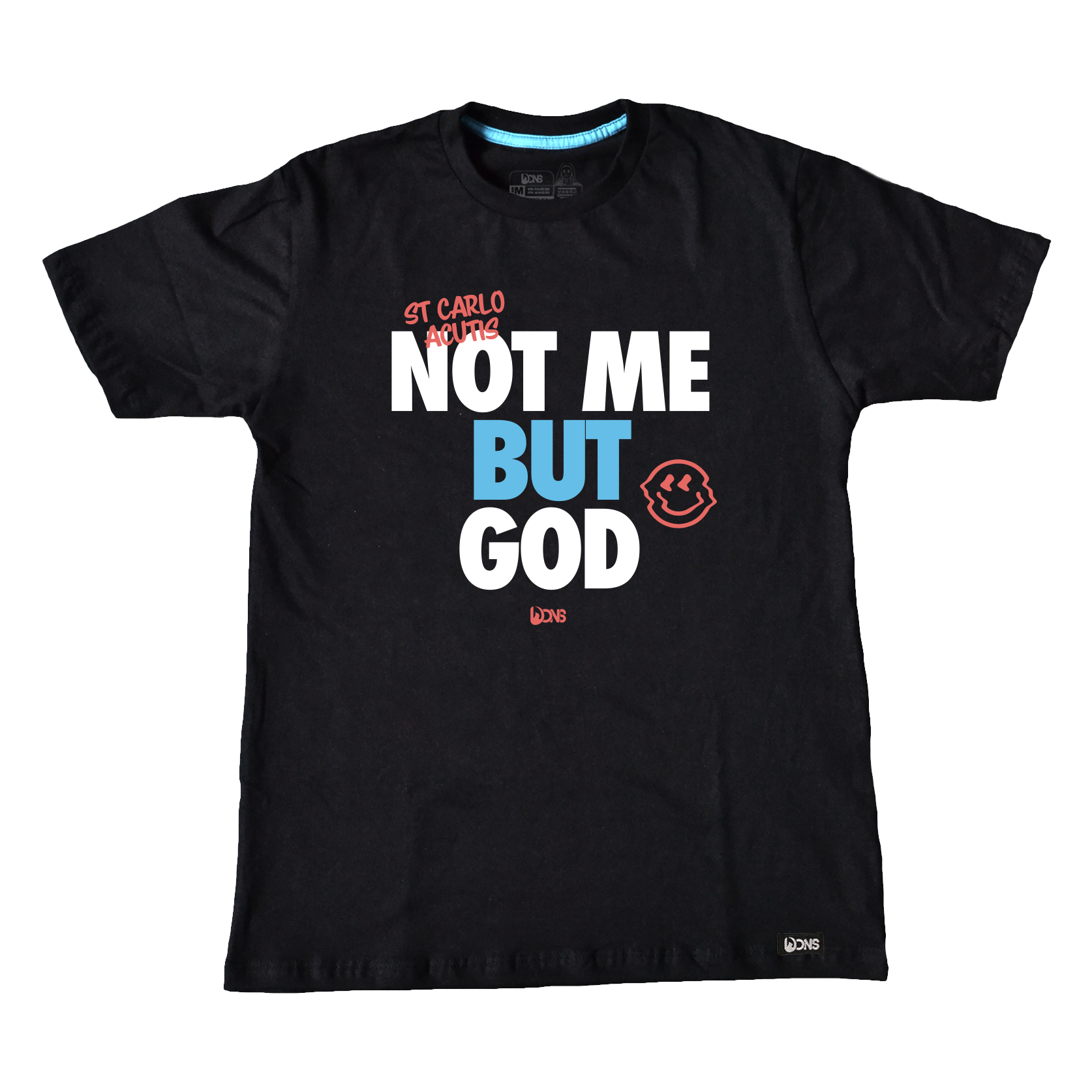Camiseta Carlo Acutis Não eu, mas Deus - Preto ref 3252