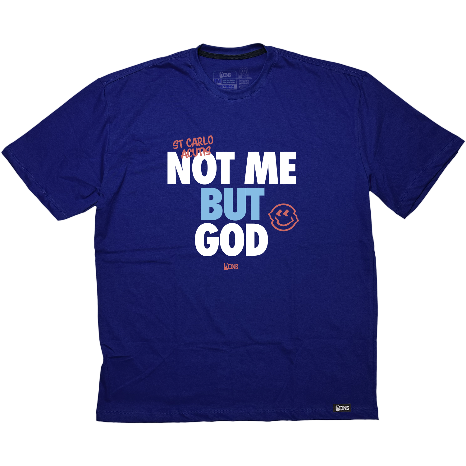 Camiseta Oversized Carlo Acutis Não eu, mas Deus - Preto ref 3252