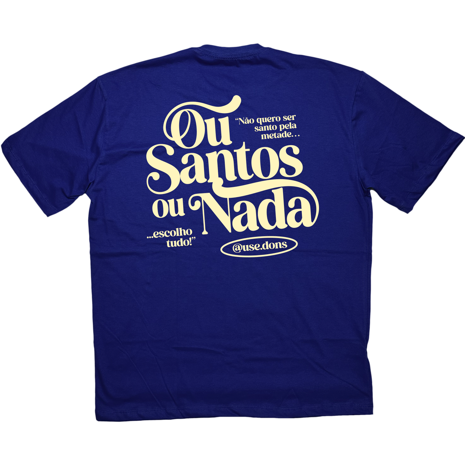 Camiseta Oversized Ou Santos ou Nada - Azul ref 3201