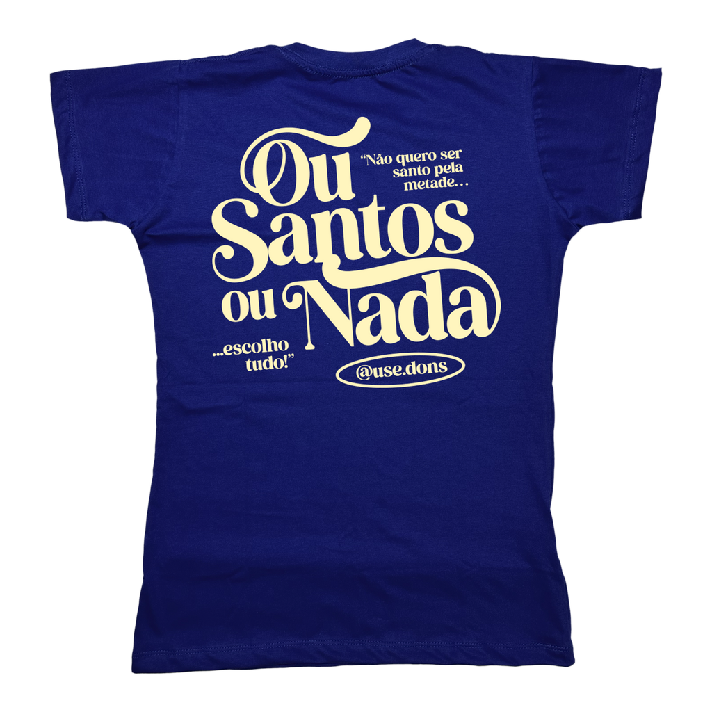 Baby Look Ou Santos ou Nada - Azul ref 3201