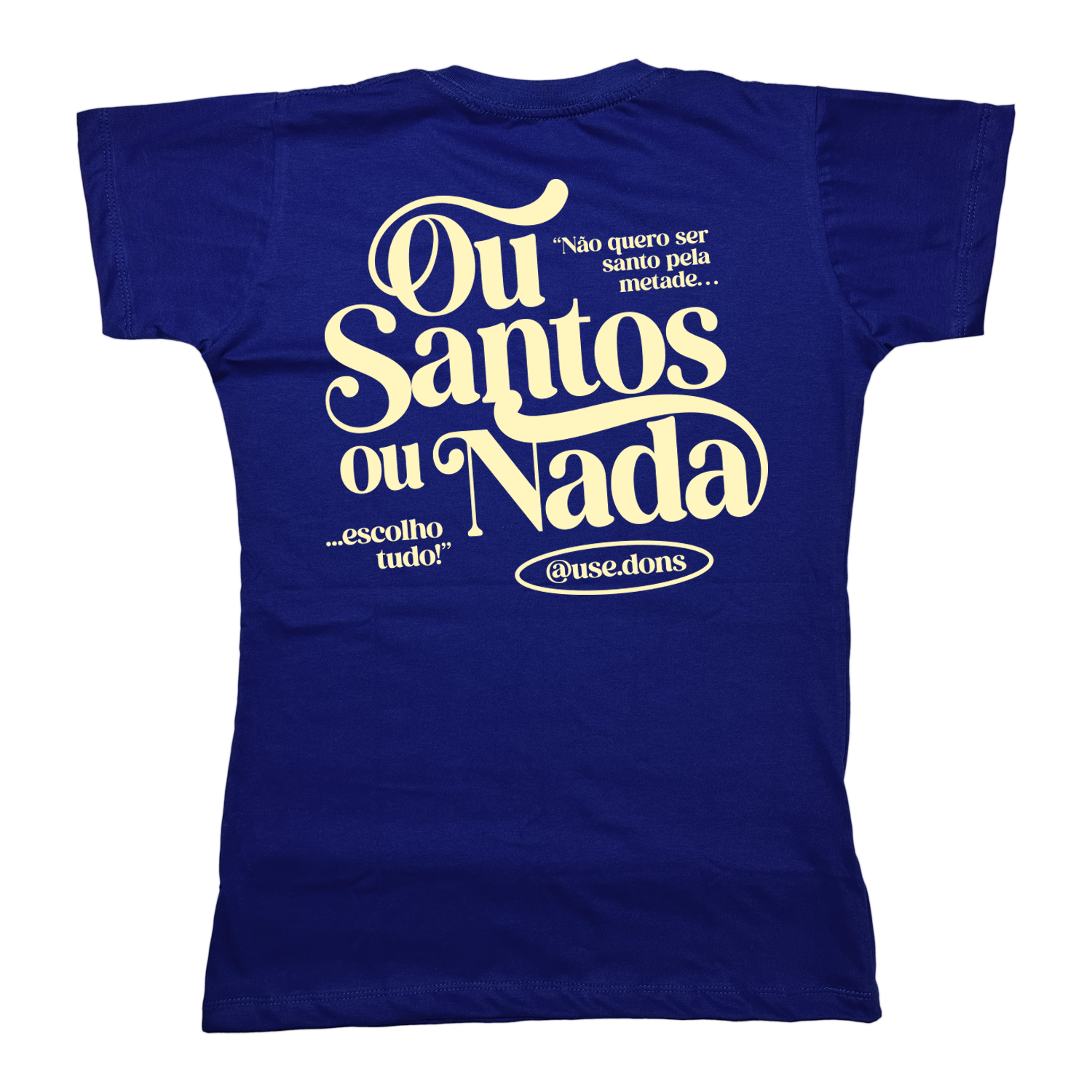 Baby Look Ou Santos ou Nada - Azul ref 3201