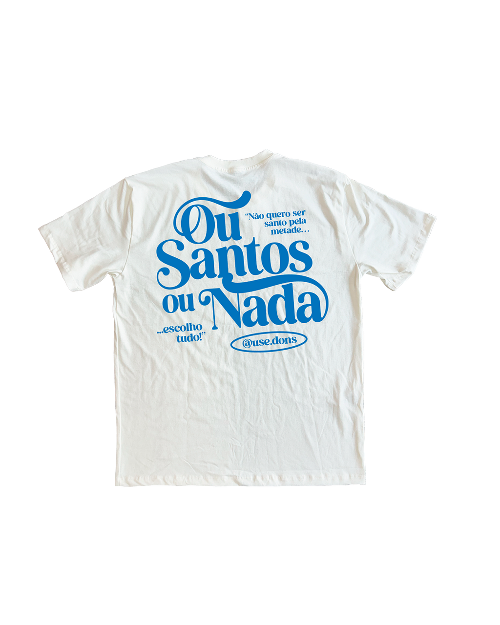 Camiseta infantil Ou Santos ou Nada - Off White ref 3201