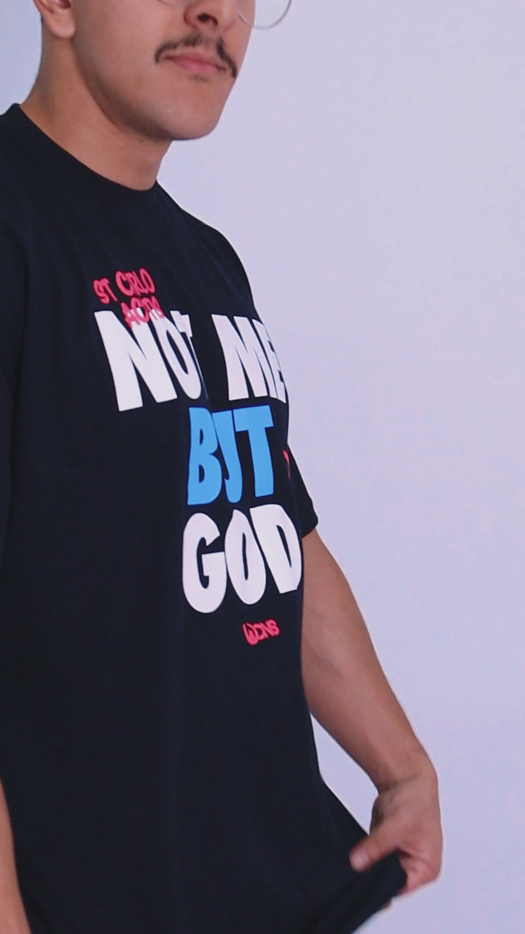 Camiseta Oversized Carlo Acutis 'Not me but God' - ref 3252
