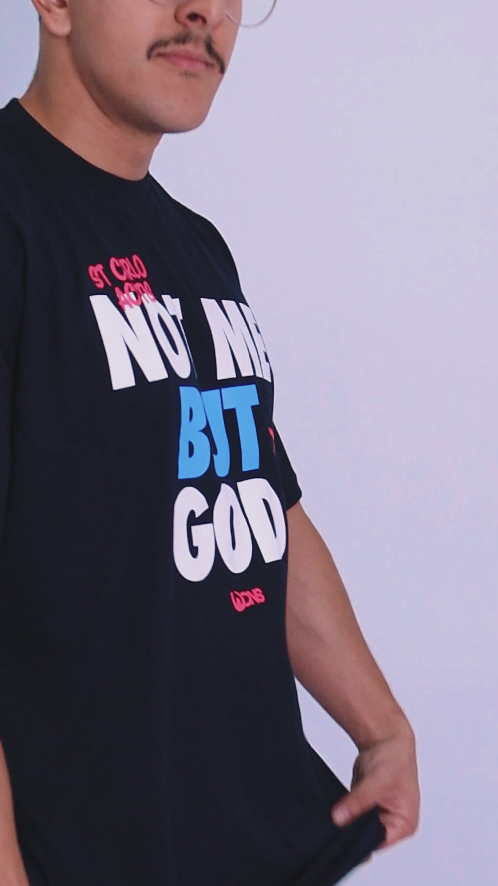 Camiseta Oversized Carlo Acutis 'Not me but God' - ref 3252
