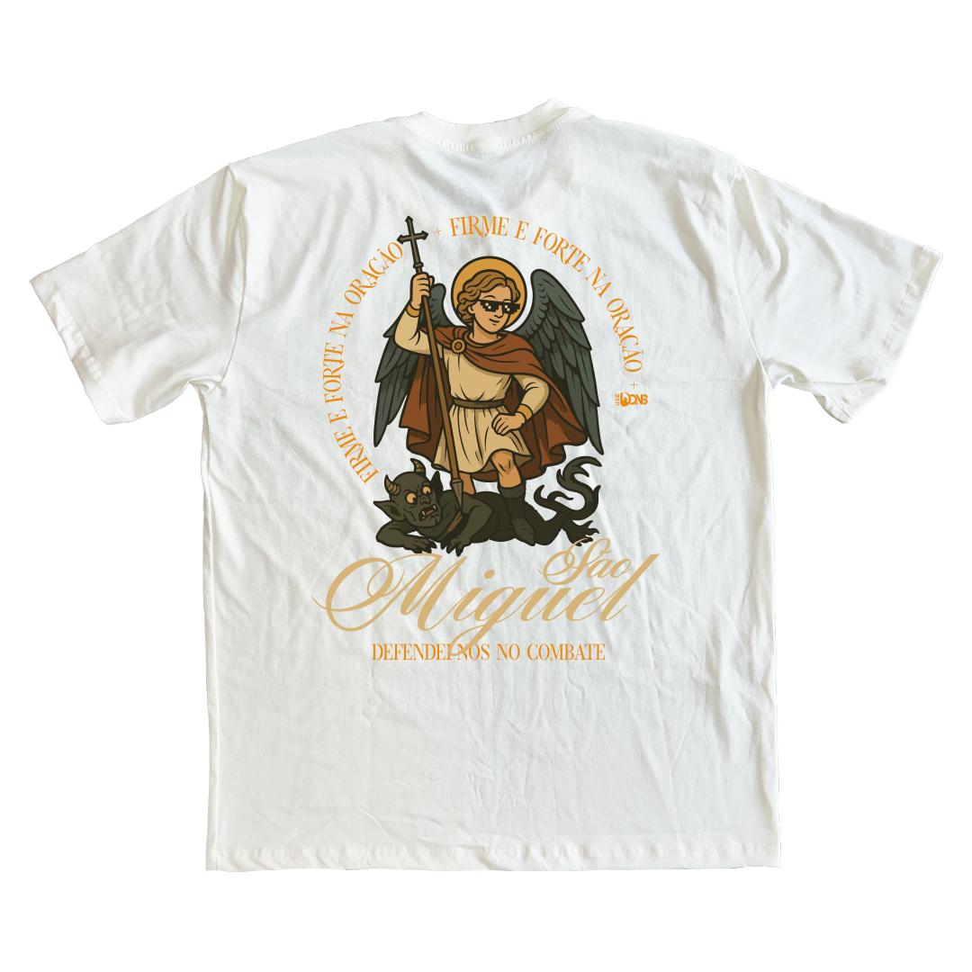 Camiseta Oversized São Miguel - Firmes na Oração - ref 3253
