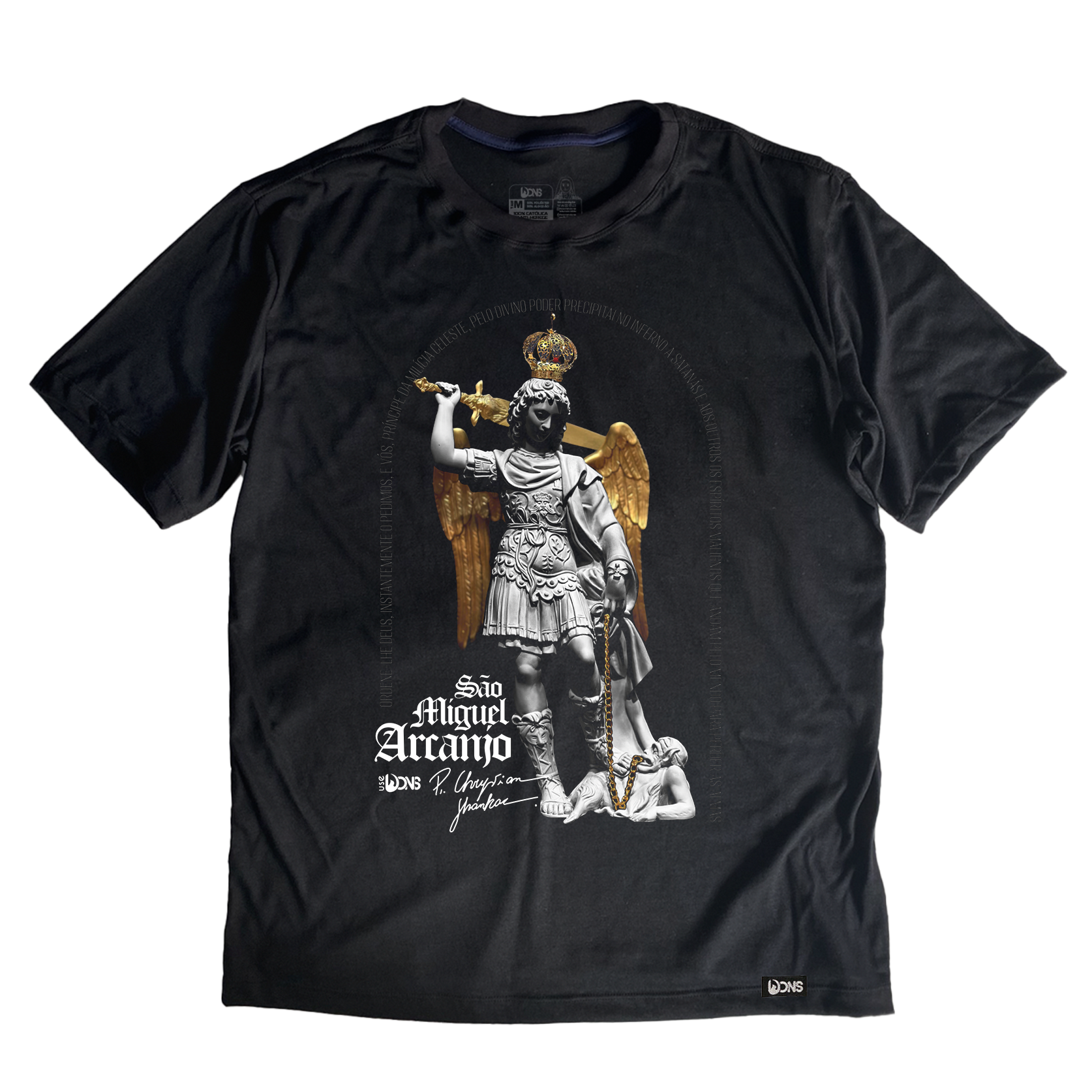 Camiseta Oversized São Miguel Arcanjo do Monte Gargano - Preto ref 3251