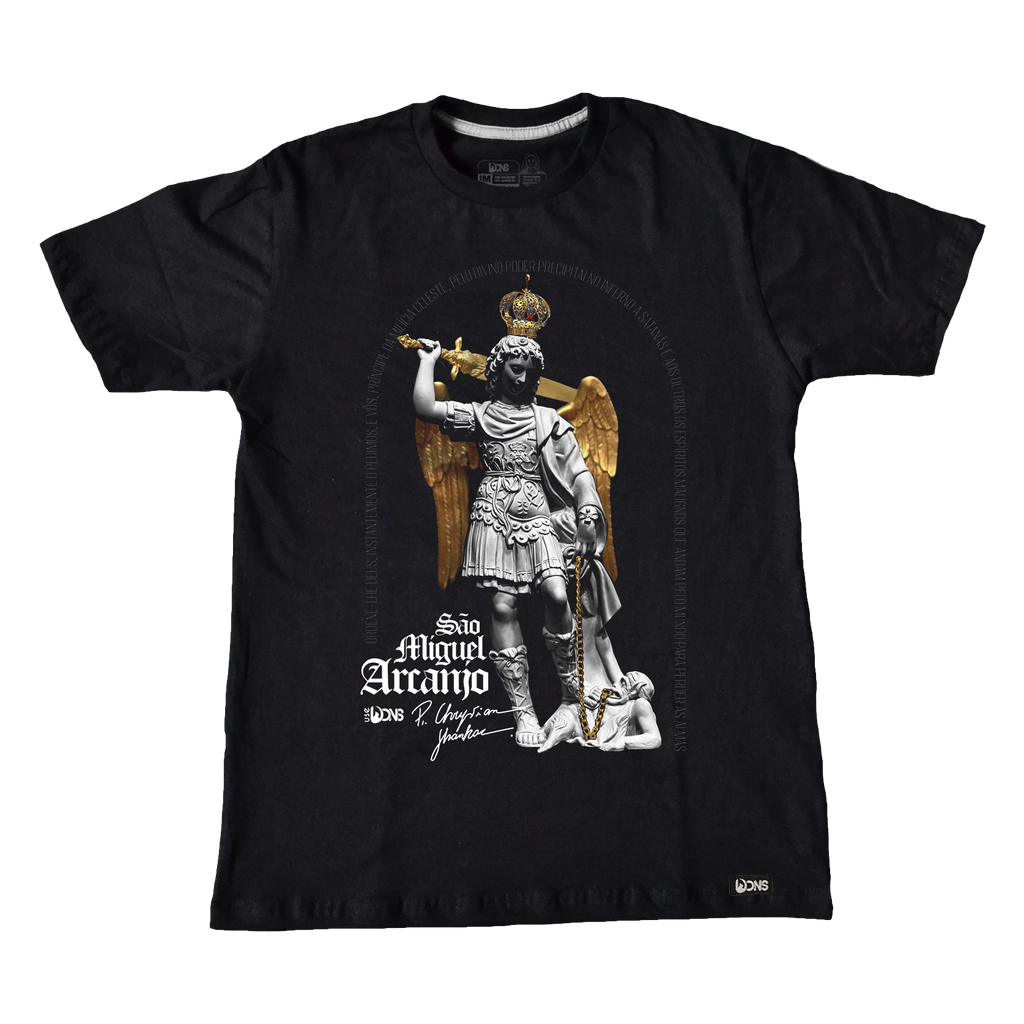 Camiseta São Miguel Arcanjo do Monte Gargano - Preto ref 3251
