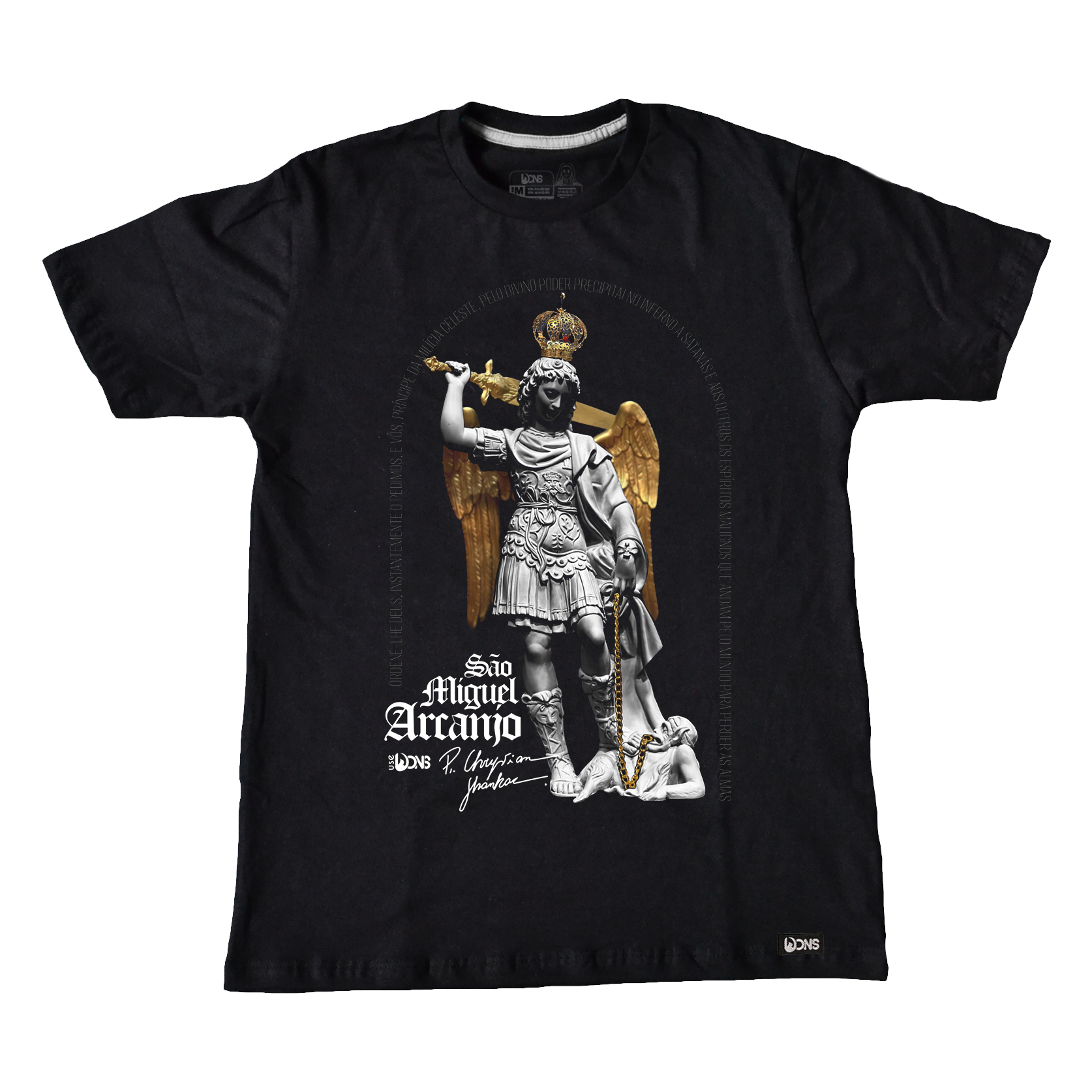 Camiseta São Miguel Arcanjo do Monte Gargano - Preto ref 3251
